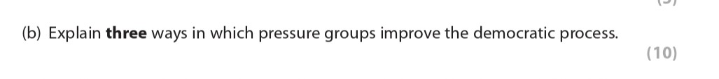 Explain-three-ways-in-which-pressure-groups-improve-the-democratic-process.---Edexcel-A-Level Politics-Question 1-2018-Paper 1.png